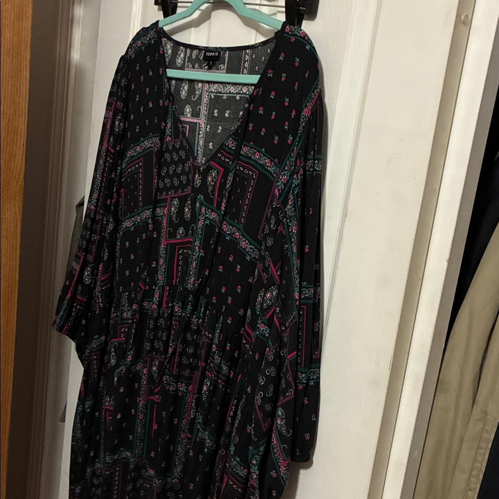 Torrid Mini Washable Gauze Tunic Dress in Paisley